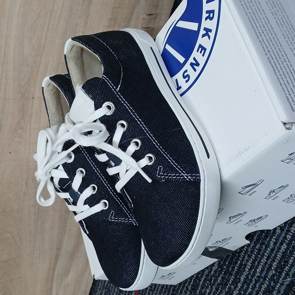 Birkenstock Kids Arran Canvas Sneaker Shoes Blue (Brand New) Size 31 Kids 13 - Picture 3 of 9